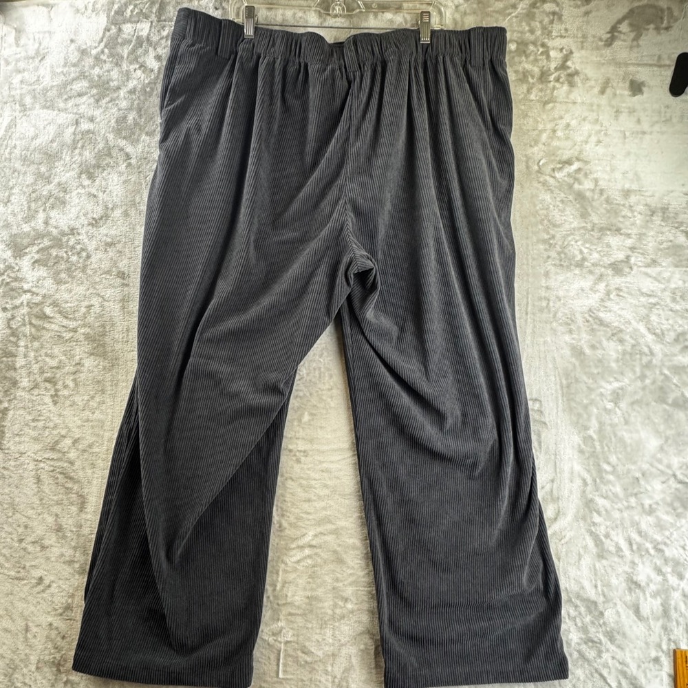Halara Corduroy Pants Women 2X Gray Pleated Wide Leg High Rise (1734) - Picture 9 of 10